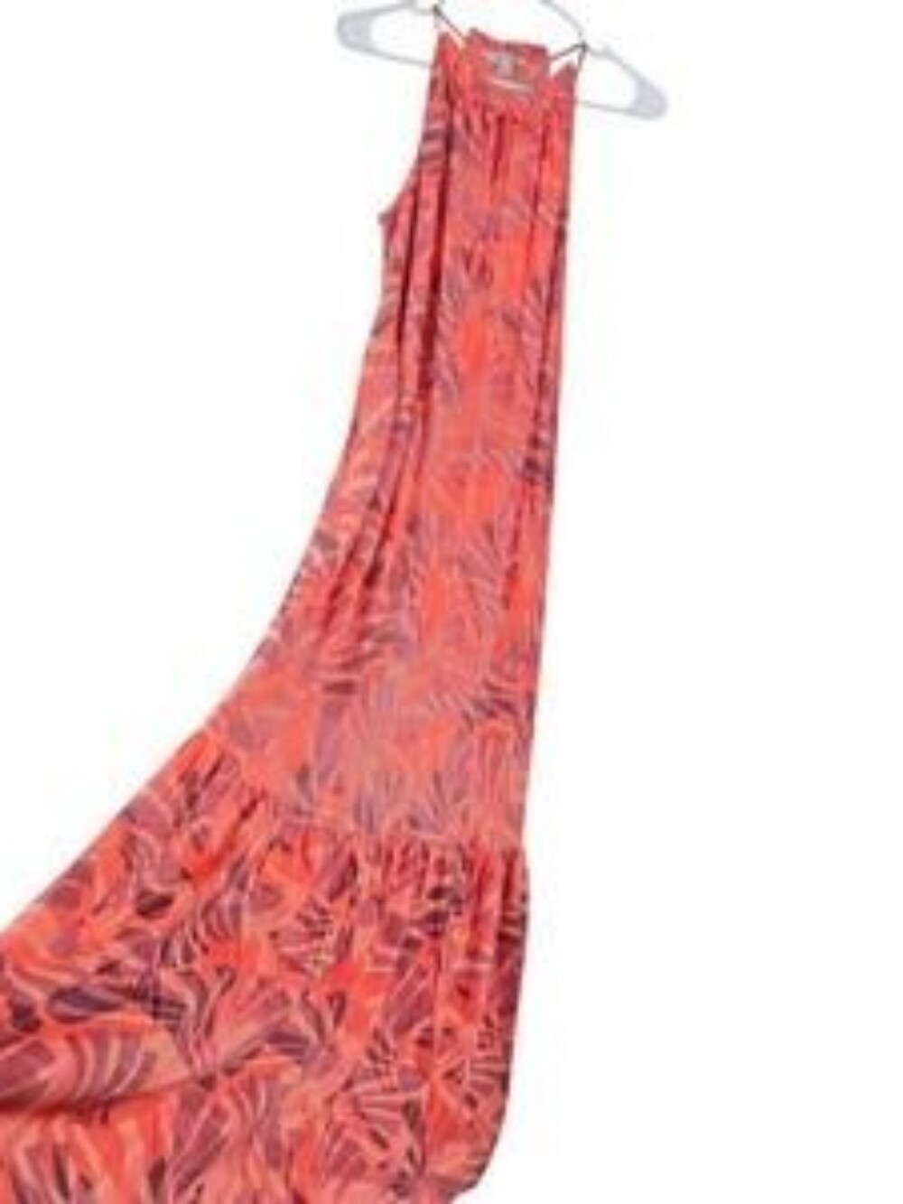 Coral & Lilac Printed Maxi Dress